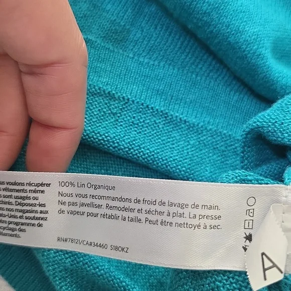 🌸Eileen Fisher Turquoise Knit Top 1X - Picture 7 of 7